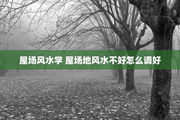 屋场风水学 屋场地风水不好怎么调好