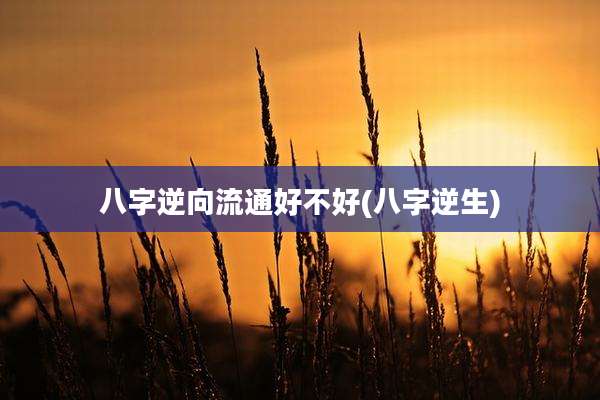 八字逆向流通好不好(八字逆生)