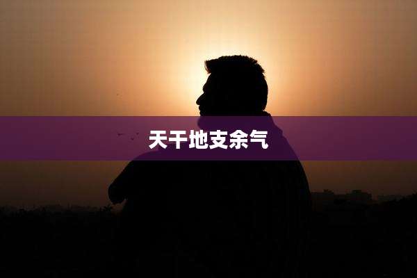 天干地支余气