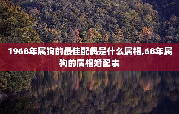 1968年属狗的最佳配偶是什么属相,68年属狗的属相婚配表