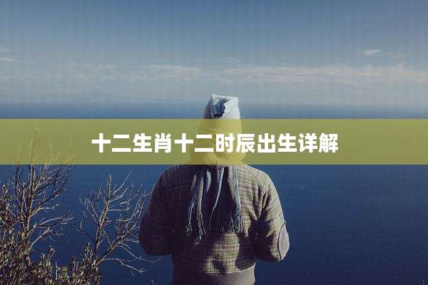 十二生肖十二时辰出生详解