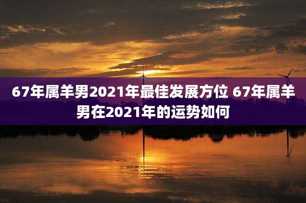67年属羊男2021年最佳发展方位 67年属羊男在2021年的运势如何