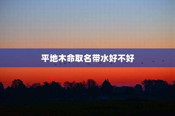 平地木命取名带水好不好