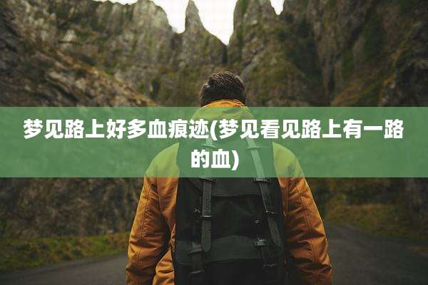 梦见路上好多血痕迹(梦见看见路上有一路的血)