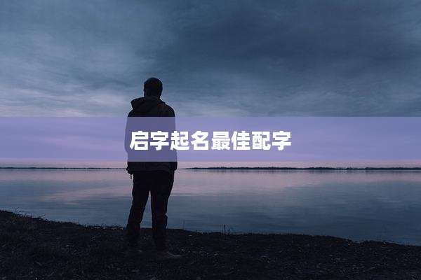 启字起名最佳配字