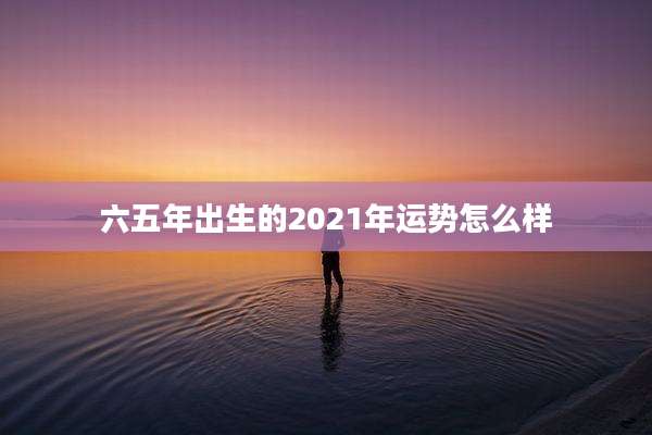 六五年出生的2021年运势怎么样