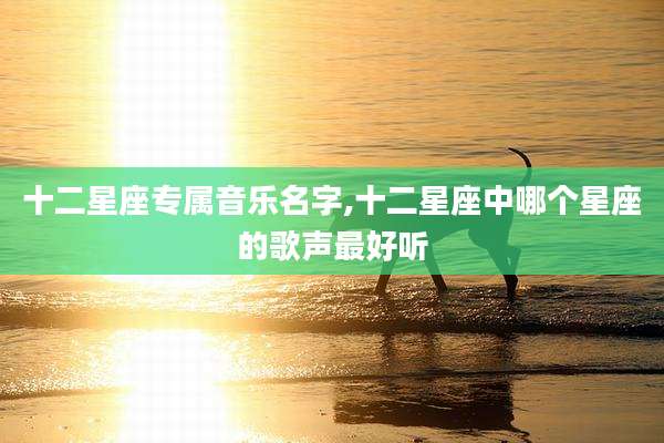 十二星座专属音乐名字,十二星座中哪个星座的歌声最好听