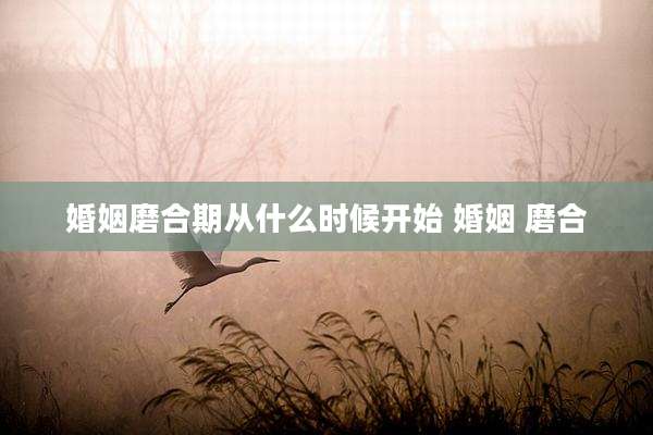婚姻磨合期从什么时候开始 婚姻 磨合