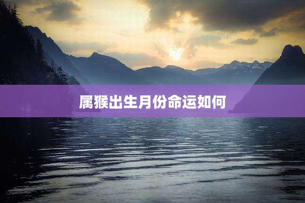 属猴出生月份命运如何