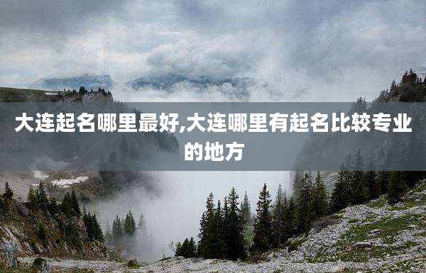 大连起名哪里最好,大连哪里有起名比较专业的地方
