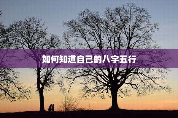 如何知道自己的八字五行