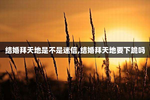 结婚拜天地是不是迷信,结婚拜天地要下跪吗