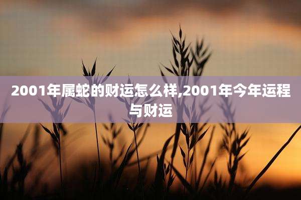 2001年属蛇的财运怎么样,2001年今年运程与财运