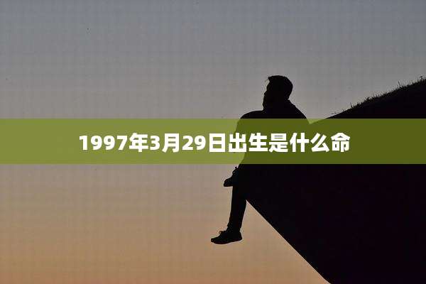 1997年3月29日出生是什么命