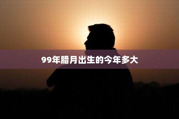 99年腊月出生的今年多大