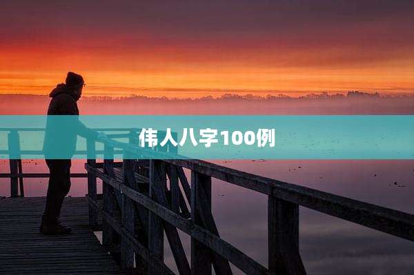 伟人八字100例