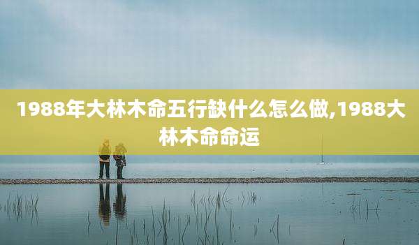 1988年大林木命五行缺什么怎么做,1988大林木命命运