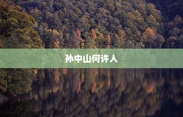 孙中山何许人