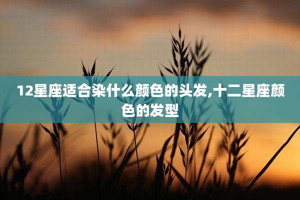 12星座适合染什么颜色的头发,十二星座颜色的发型