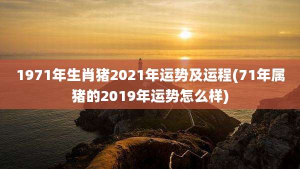 1971年生肖猪2021年运势及运程(71年属猪的2019年运势怎么样)