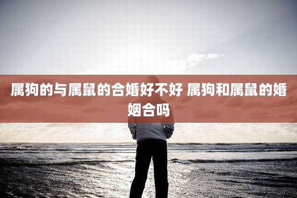 属狗的与属鼠的合婚好不好 属狗和属鼠的婚姻合吗