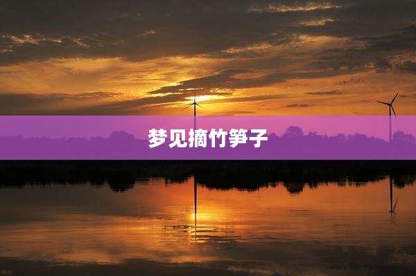 梦见摘竹笋子