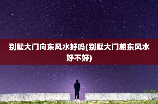 别墅大门向东风水好吗(别墅大门朝东风水好不好)
