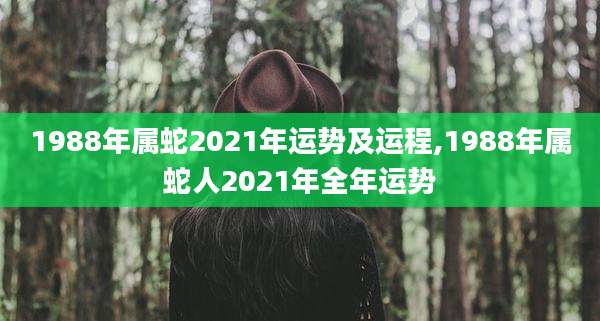 1988年属蛇2021年运势及运程,1988年属蛇人2021年全年运势