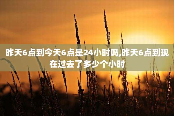 昨天6点到今天6点是24小时吗,昨天6点到现在过去了多少个小时