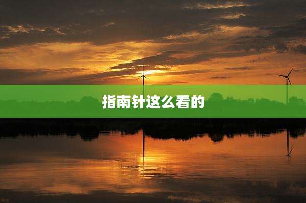 指南针这么看的