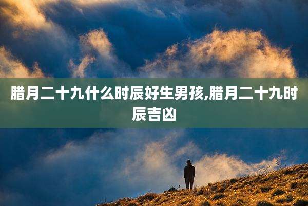 腊月二十九什么时辰好生男孩,腊月二十九时辰吉凶