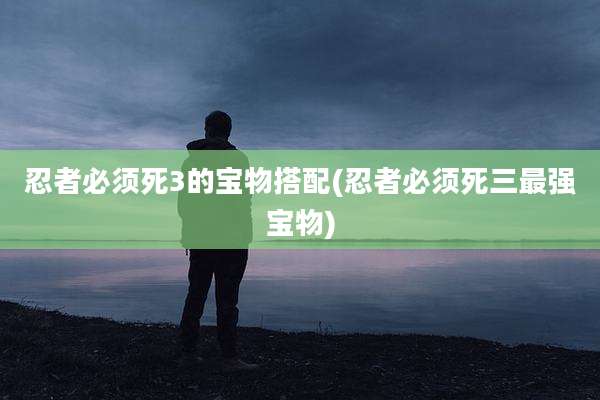 忍者必须死3的宝物搭配(忍者必须死三最强宝物)