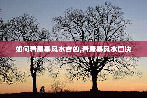 如何看屋基风水吉凶,看屋基风水口决