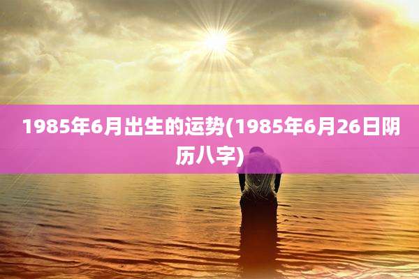 1985年6月出生的运势(1985年6月26日阴历八字)