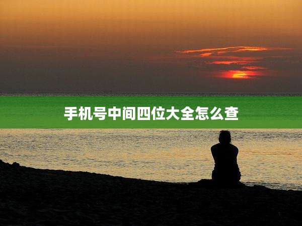 手机号中间四位大全怎么查