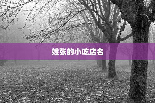 姓张的小吃店名