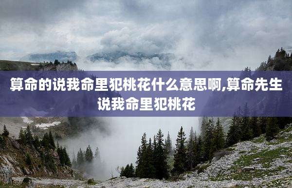 算命的说我命里犯桃花什么意思啊,算命先生说我命里犯桃花