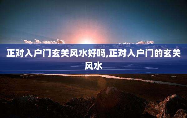 正对入户门玄关风水好吗,正对入户门的玄关风水