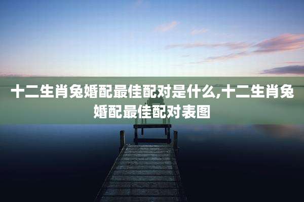 十二生肖兔婚配最佳配对是什么,十二生肖兔婚配最佳配对表图
