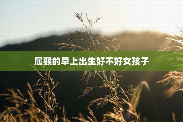 属猴的早上出生好不好女孩子