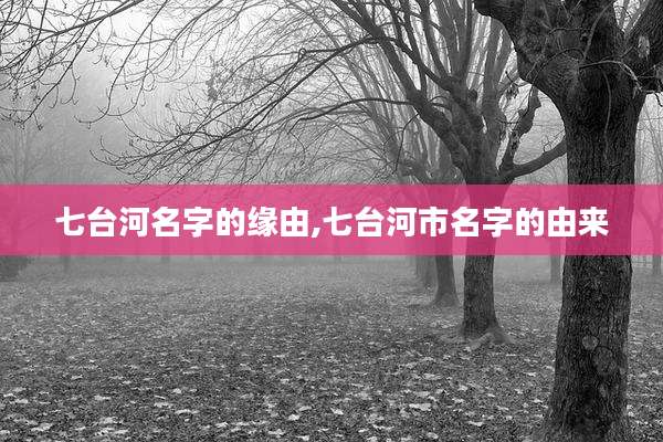 七台河名字的缘由,七台河市名字的由来