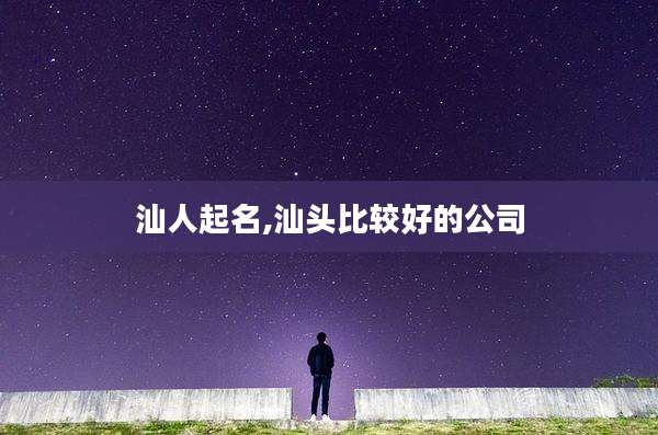 汕人起名,汕头比较好的公司