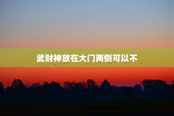武财神放在大门两侧可以不