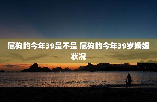 属狗的今年39是不是 属狗的今年39岁婚姻状况