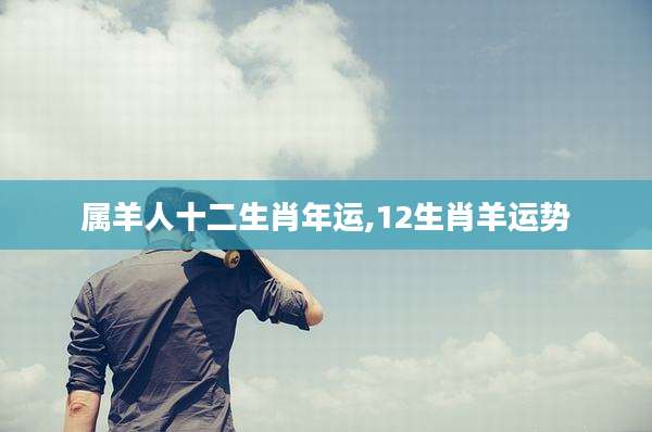属羊人十二生肖年运,12生肖羊运势