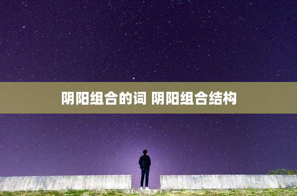 阴阳组合的词 阴阳组合结构