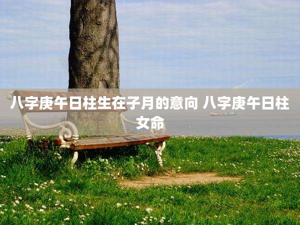 八字庚午日柱生在子月的意向 八字庚午日柱女命