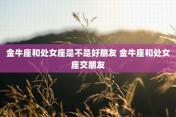 金牛座和处女座是不是好朋友 金牛座和处女座交朋友