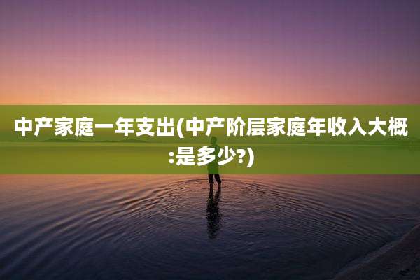 中产家庭一年支出(中产阶层家庭年收入大概:是多少?)