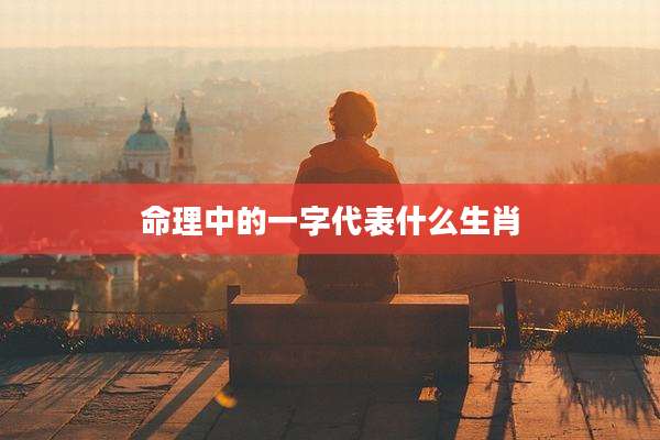 命理中的一字代表什么生肖